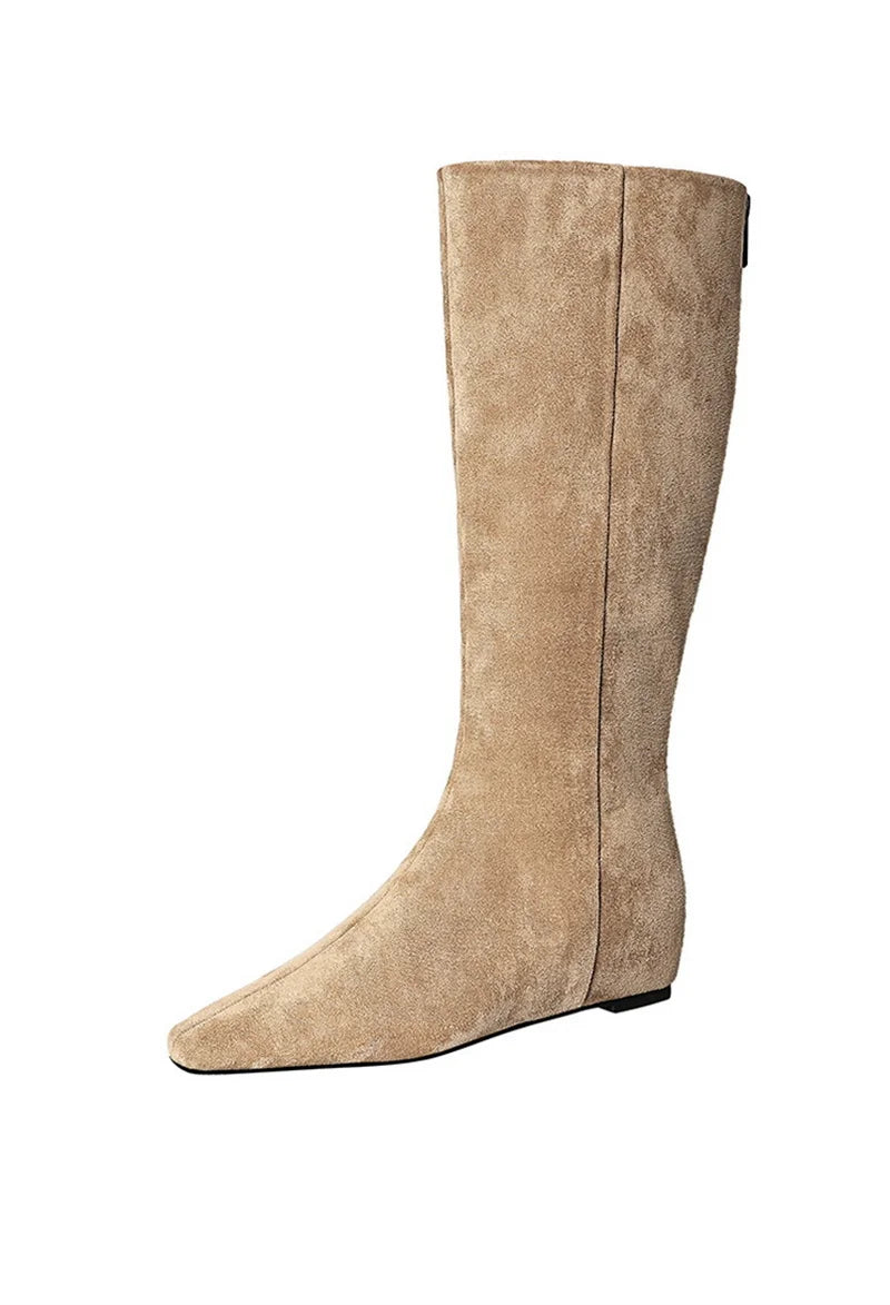 Korean Suede Knee High Boots