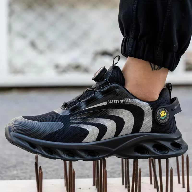 أحذية أمان خفيفة الوزن للرجال مزودة بإبزيم دوار
