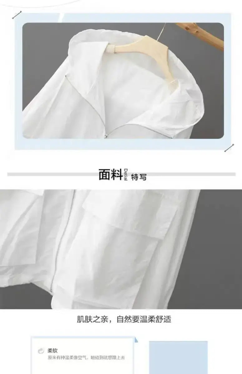 سترة نسائية خفيفة الوزن مقاومة للرياح بغطاء للرأس