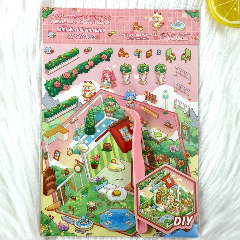 Kids DIY 3D Miniature Sticker Set