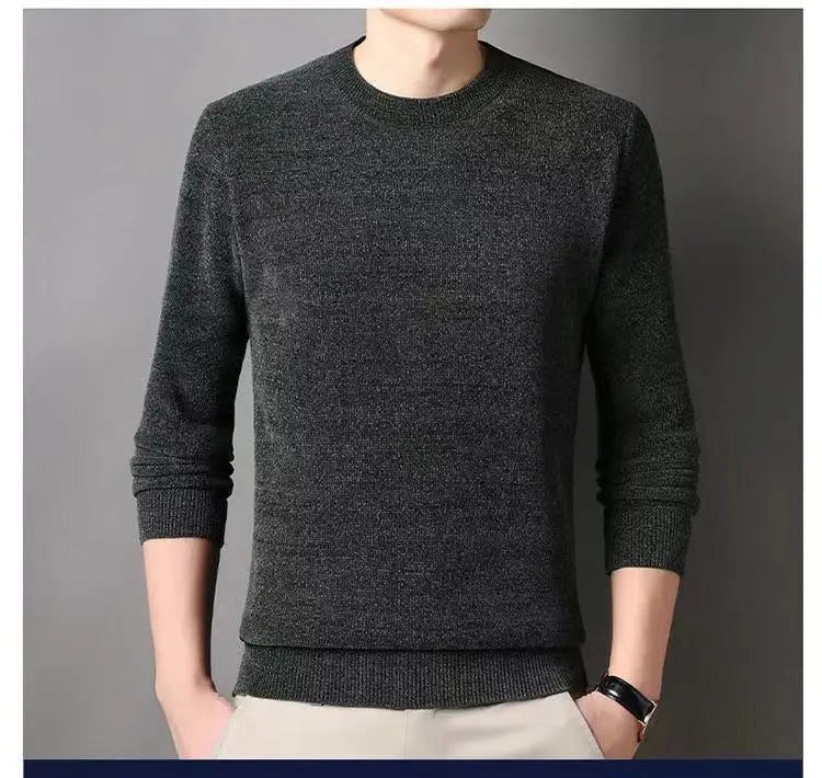 Men's Mink Cashmere O-Neck Sweater