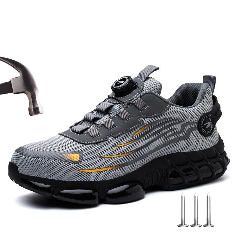 أحذية أمان نسائية شبكية قابلة للتهوية بأصابع فولاذية