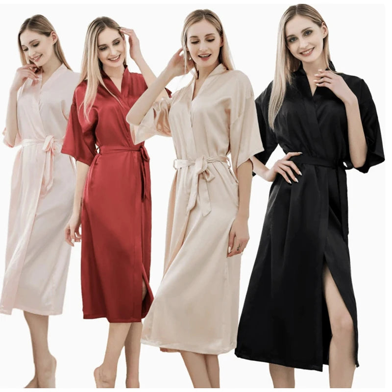 Luna Satin Belted Robe