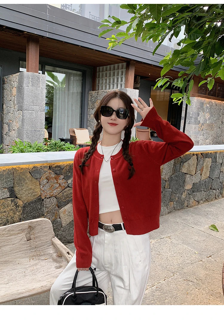 Women's Long Sleeve Knit Cardigan