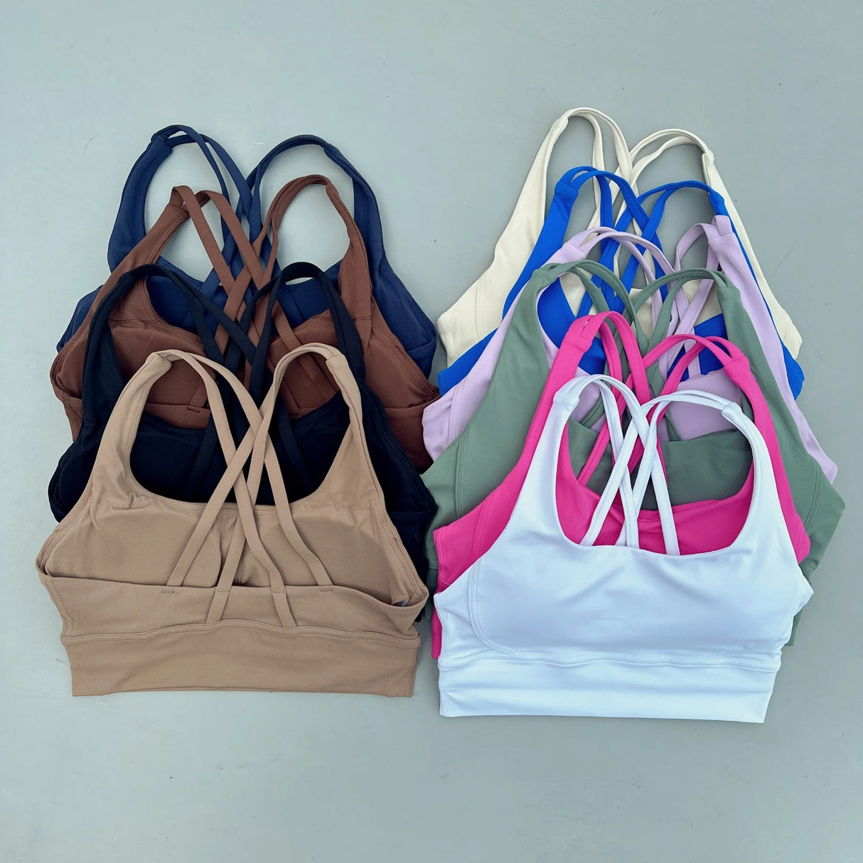 Women Cross Strap Sports Bra with Pads