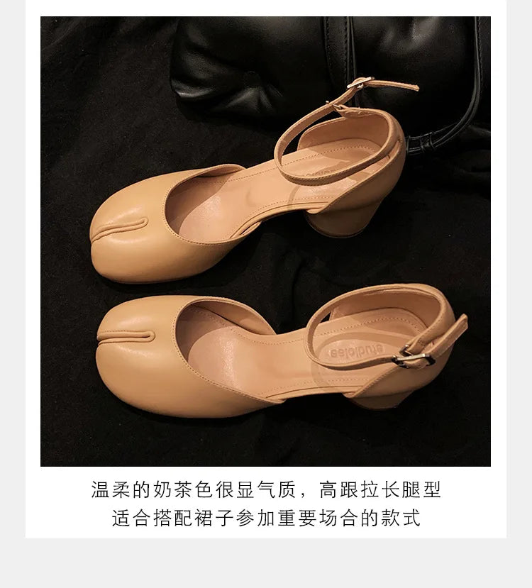 Women’s Leather Square Toe High Heel Pumps