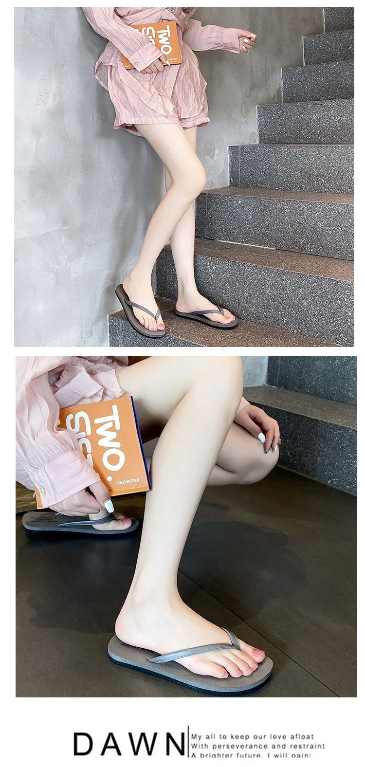 شباشب صيفية نسائية مانعة للانزلاق - شباشب للشاطئ والهواء الطلق