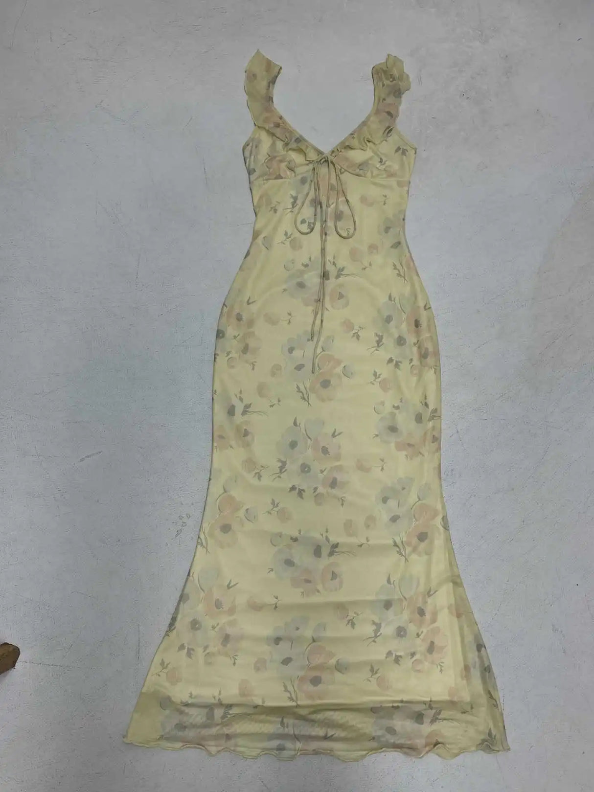 Women V Neck Lace Bodycon Dress