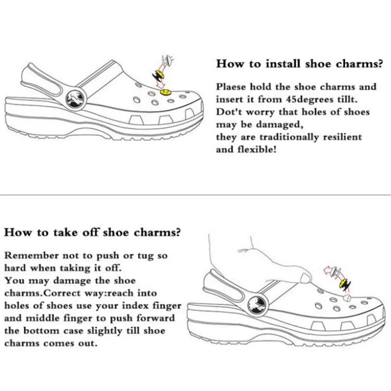 Women Bow Shoe Charms Glossy Accessories