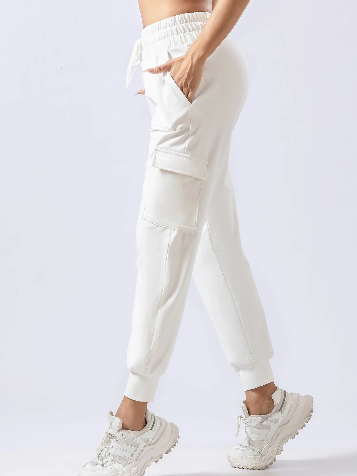 بنطلون رياضي شتوي من الصوف للنساء بمقاسات كبيرة