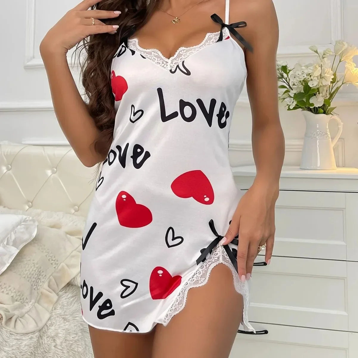Women Backless Halter Mini Sleepwear