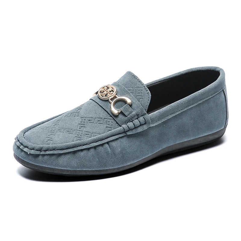 Men Solid Color Big Size Loafers