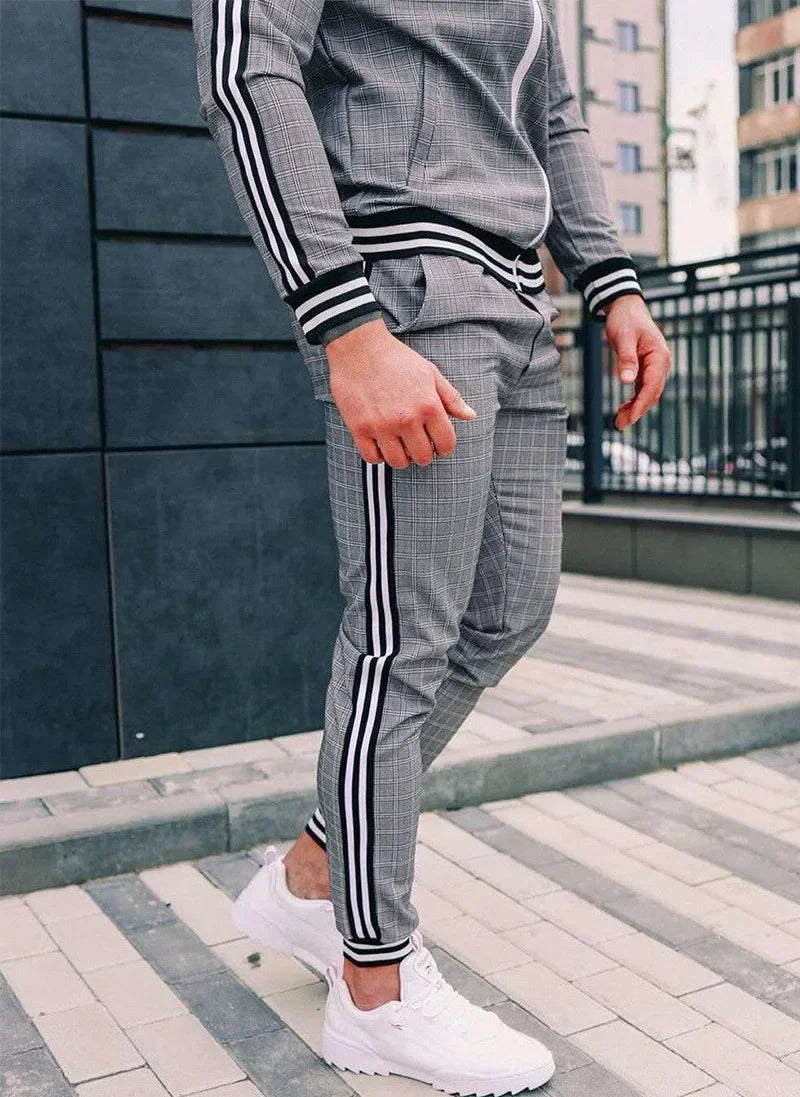 Men's Checkered Sports Tracksuit