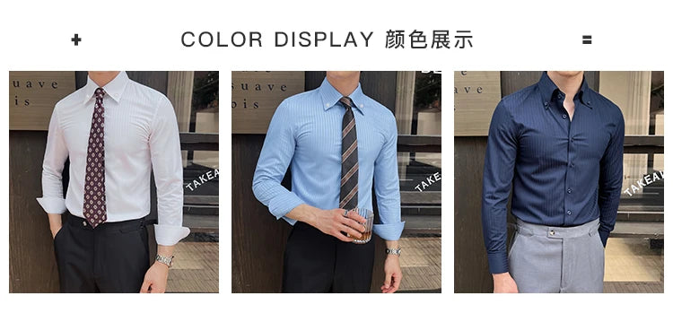 Men Slim Striped Shirt