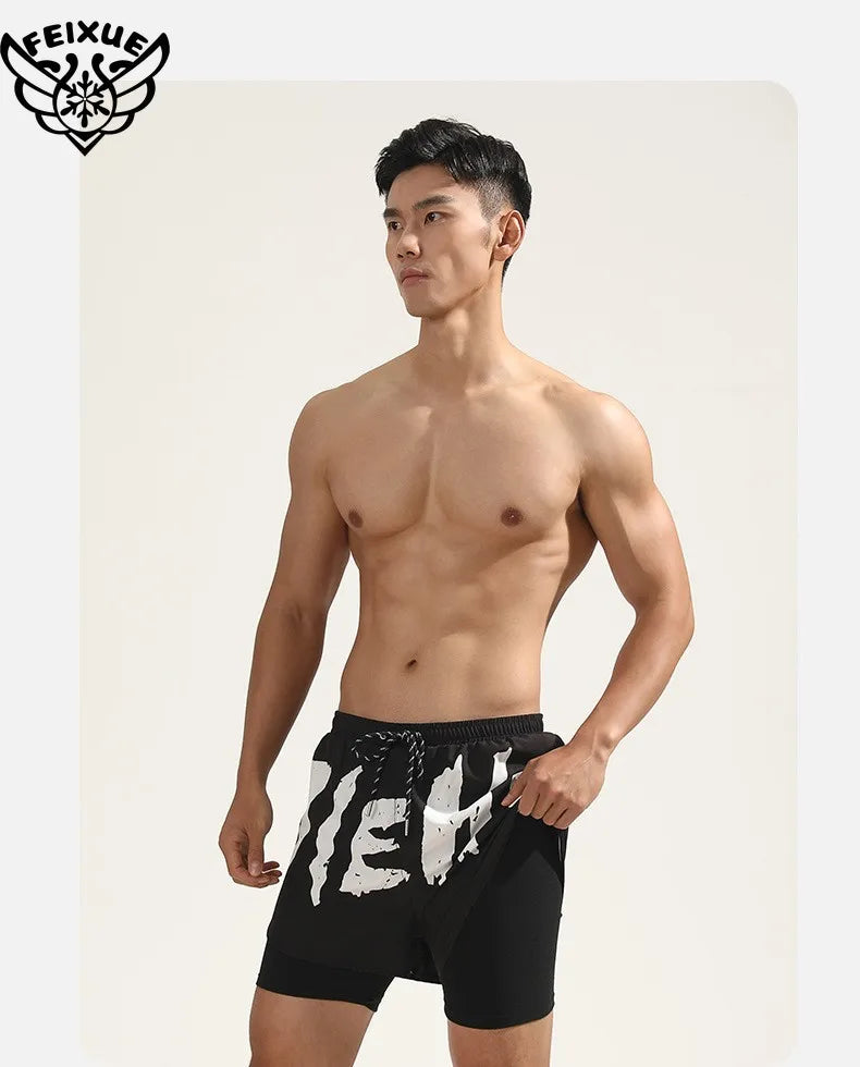 شورت سباحة رجالي للشاطئ بمقاسات كبيرة