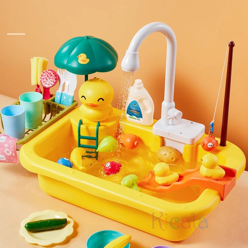 Kids Electric Kitchen Sink Toy