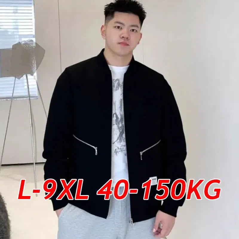 Men's Plus Size Oversized Bomber Jacket