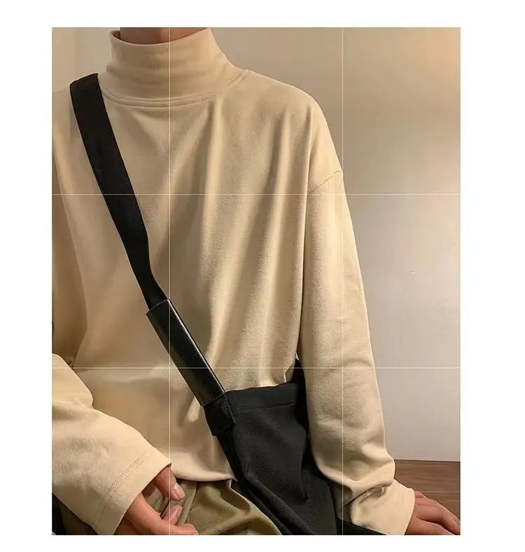 Men Velvet Slim Fit Turtleneck