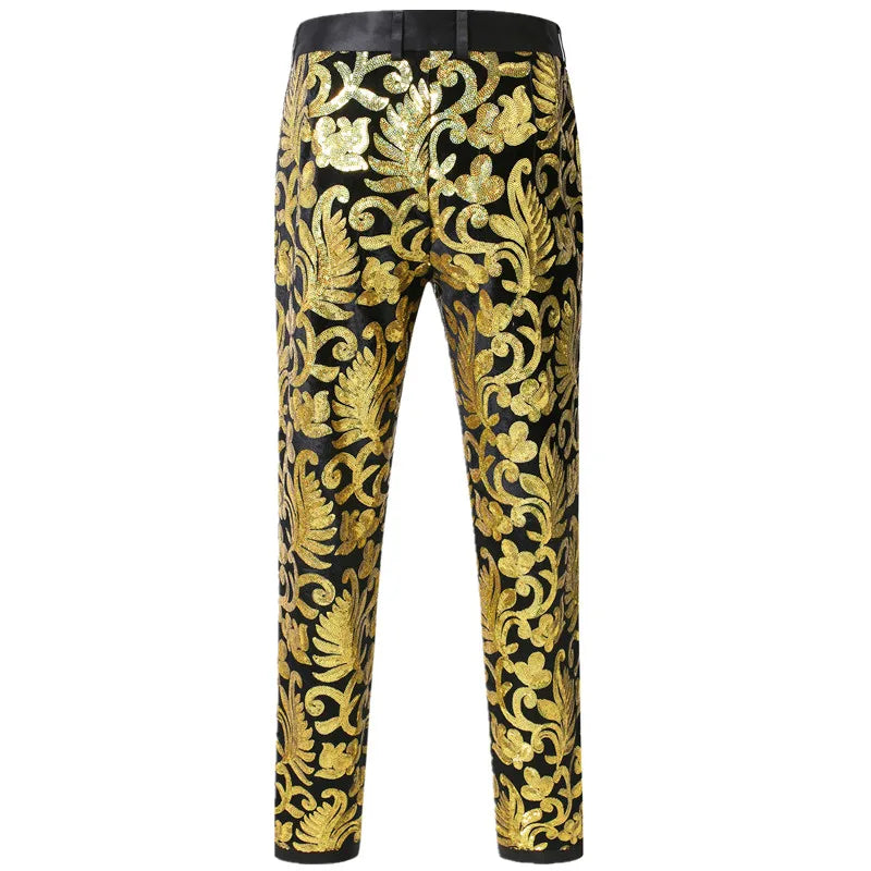 Men Luxury Sequin Party Suit Set