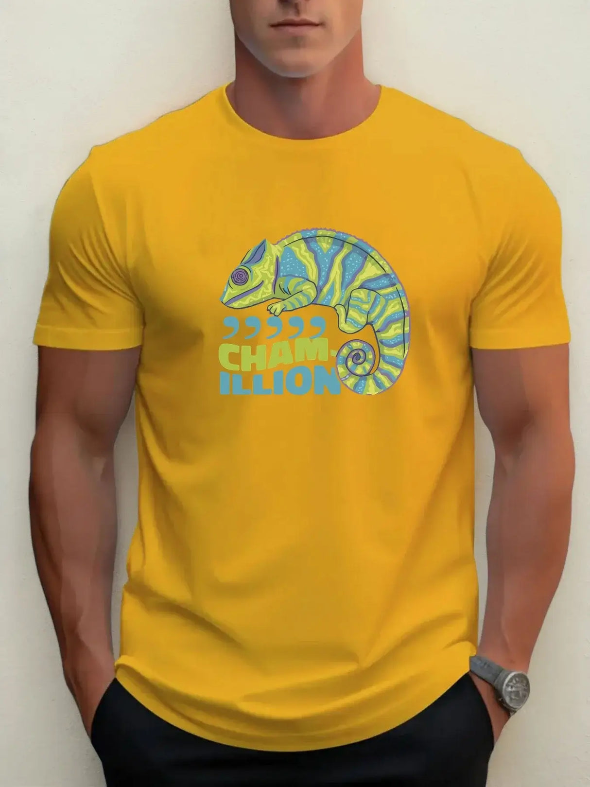 تي شيرت رجالي بأكمام قصيرة