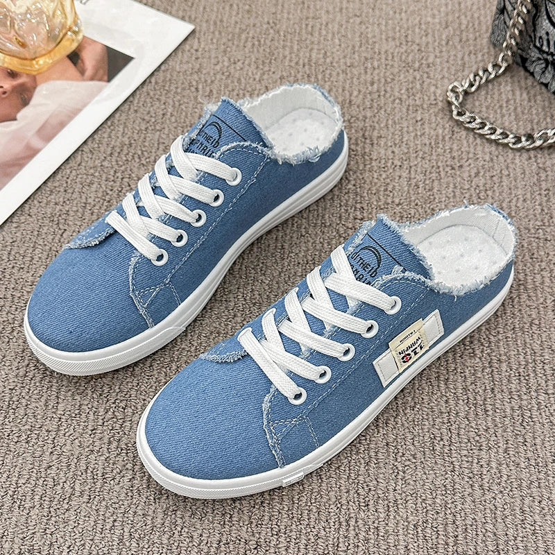 Women Canvas Slippers Casual Flat Shoes