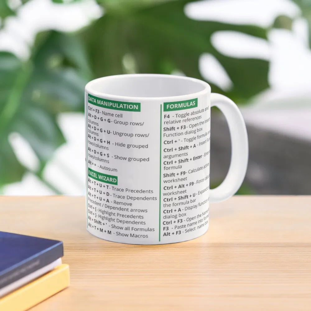 Excel Shortcuts Coffee Mug