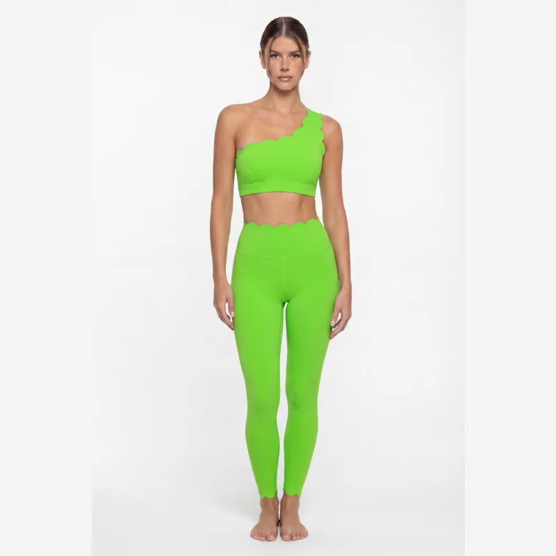 Blush One-Shoulder Yoga Set