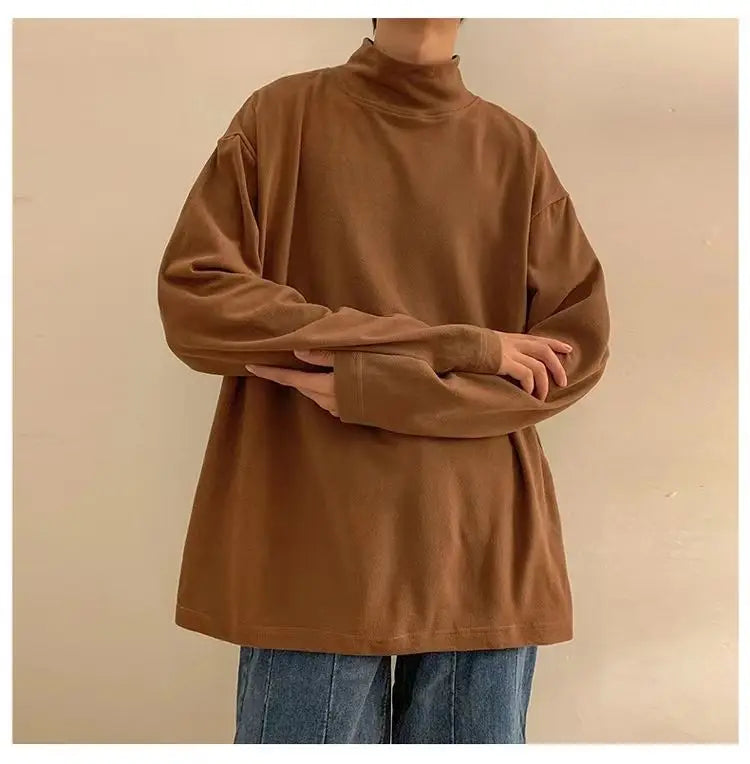 Men Velvet Slim Fit Turtleneck