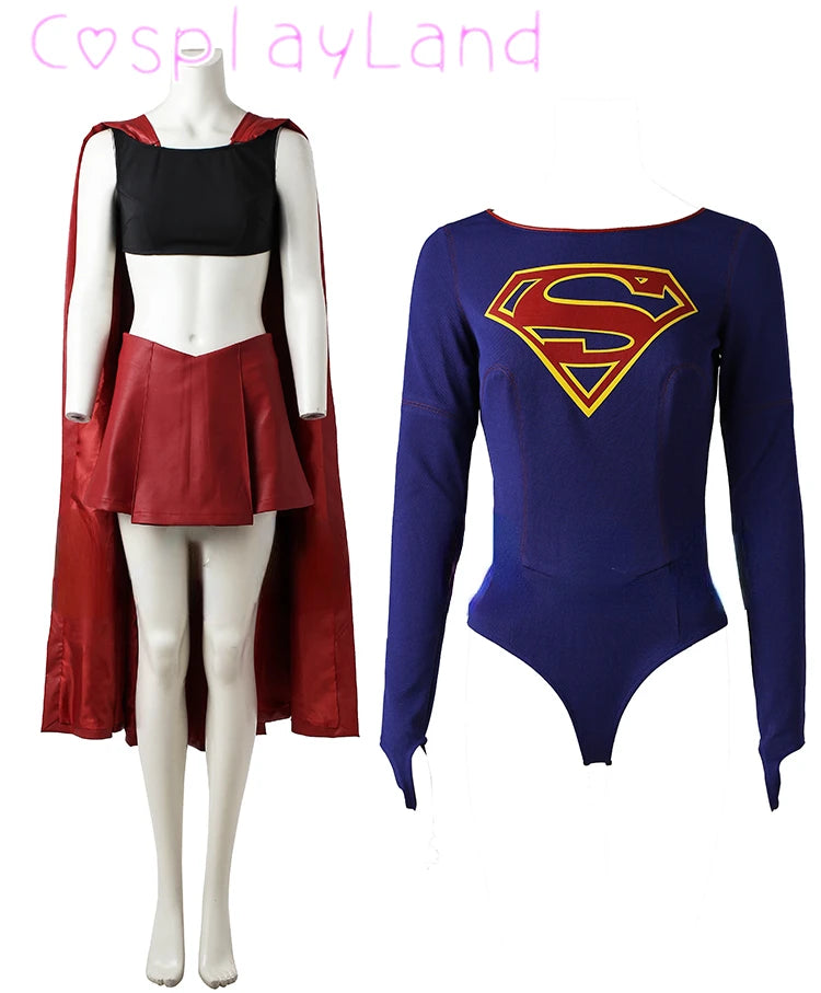 Kara Zor-El Superhero Cosplay Jumpsuit Costume