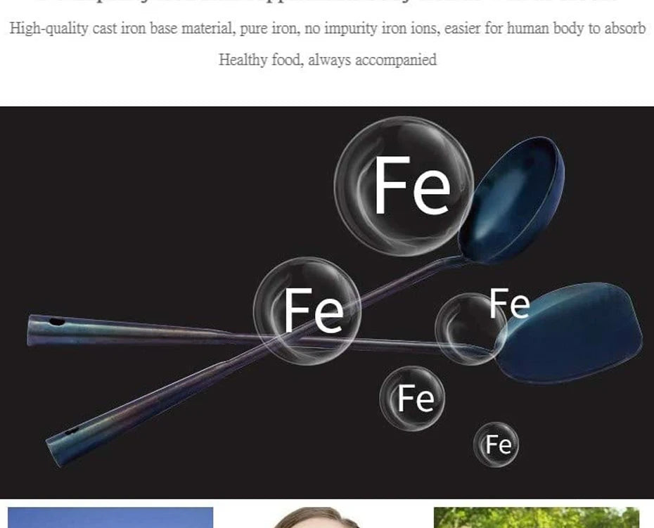 Handmade Iron Wok Spatula & Ladle Set