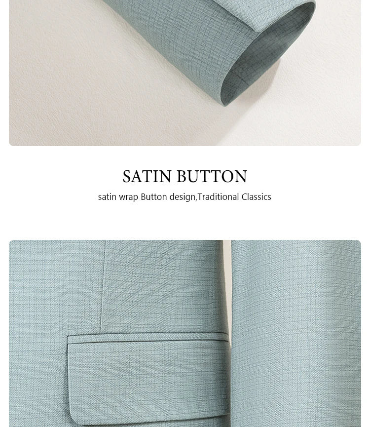 بدلة صيفية خضراء ضيقة للرجال