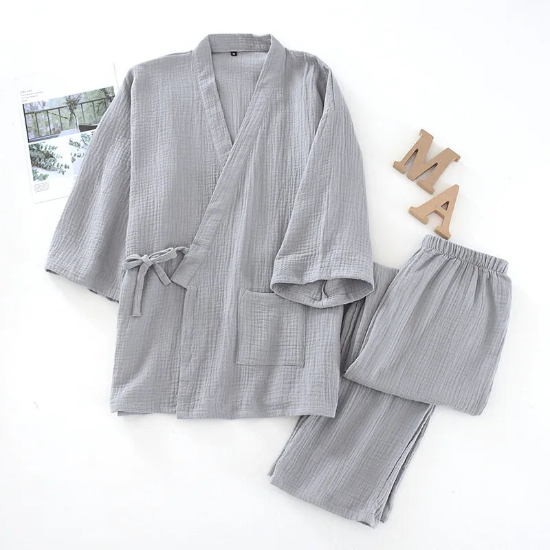 Women Cotton Japanese Kimono Pajama
