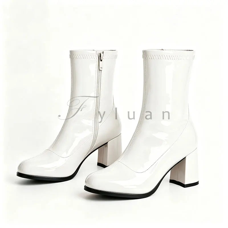 Classic Block Heel Ankle Boots