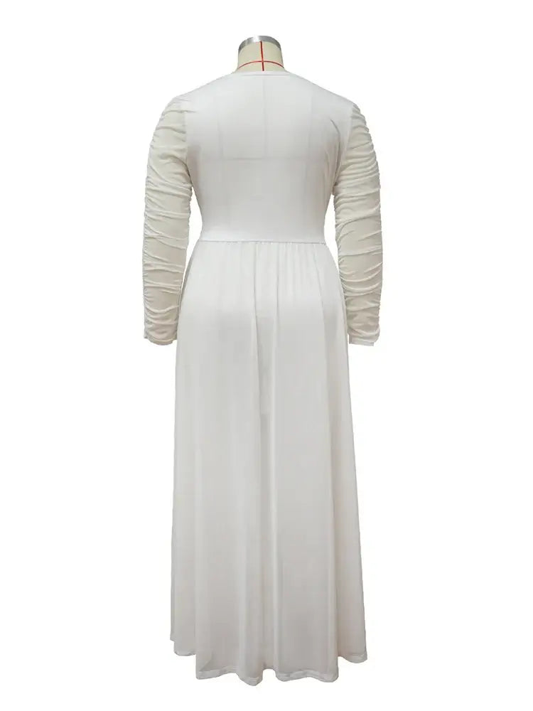 Women Mesh Lace Sleeve Pants Set