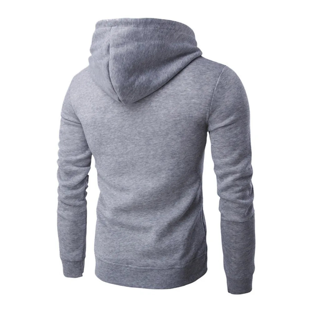 Men's Solid Color Hoodie Jacket