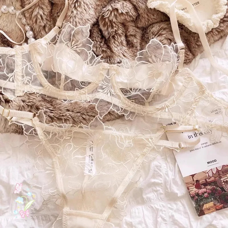 Women Push Up Embroidery Bra