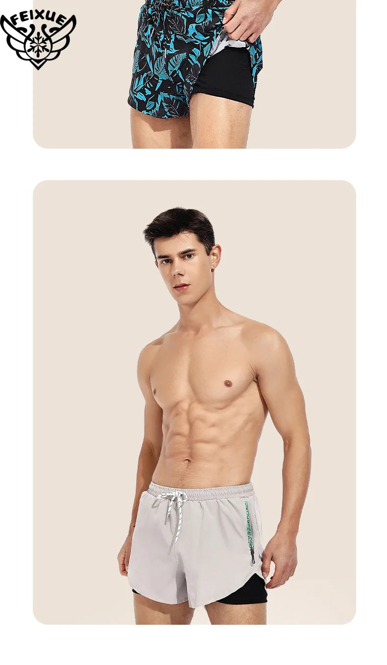 شورت سباحة رجالي للشاطئ بمقاسات كبيرة