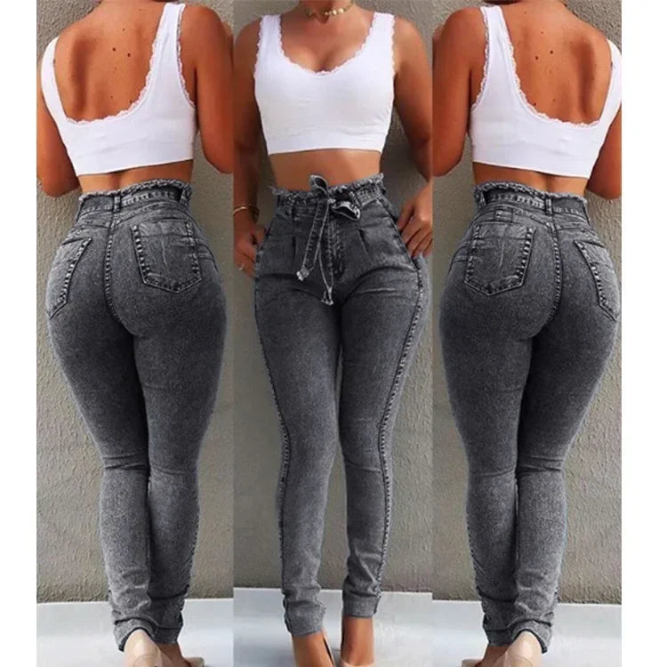 Women Plus Size Stretch Slim Pencil Jeans