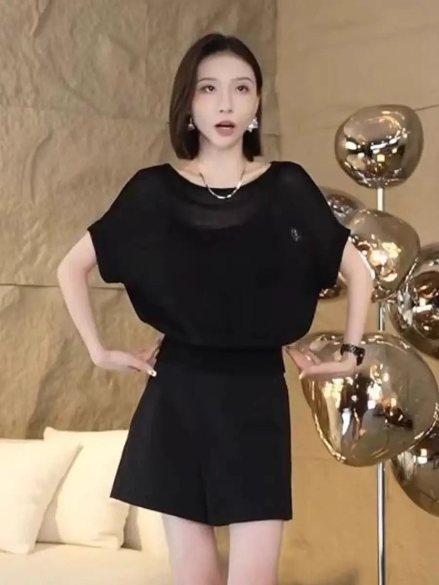 Women's Hollow Back Ice Silk Sweater