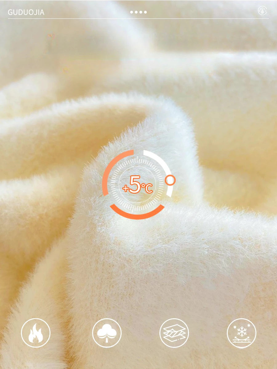 Women's Retro Red Turtleneck Sweater