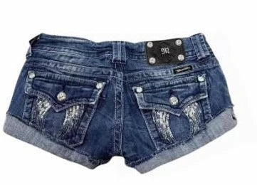 SweetGoth™ – Embroidered Y2K Mini Skirt (Gothic Low Waist Shorts)