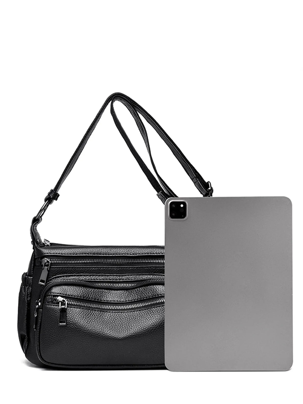 Structured Leather Crossbody Bag