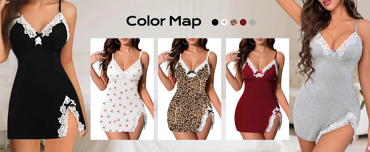 Lace Trim Babydoll Dress