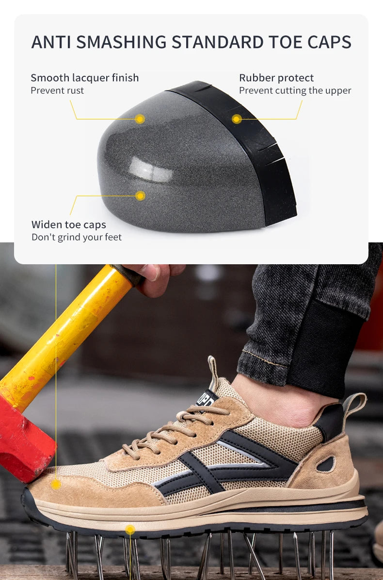 أحذية أمان رجالية بأصابع فولاذية
