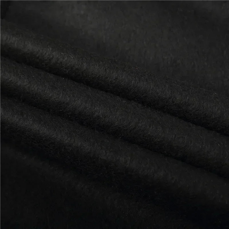 هودي جرافيكي للرجال بمقاسات كبيرة - أسود بأكمام طويلة