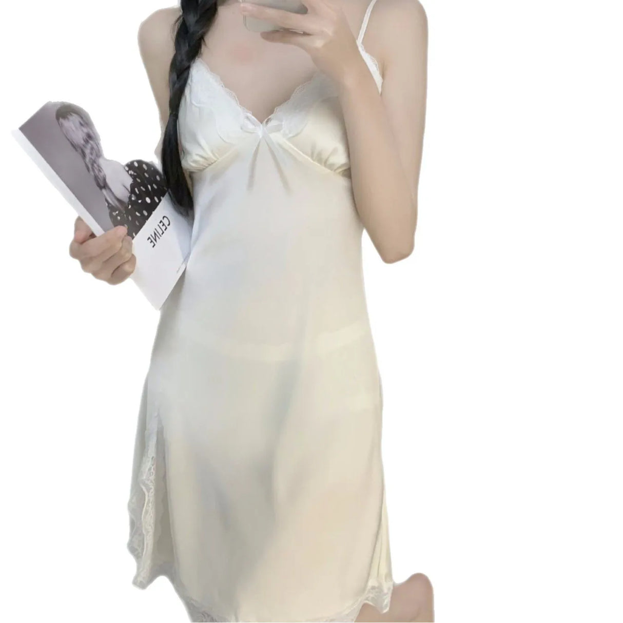 طقم رداء نوم ساتان نسائي