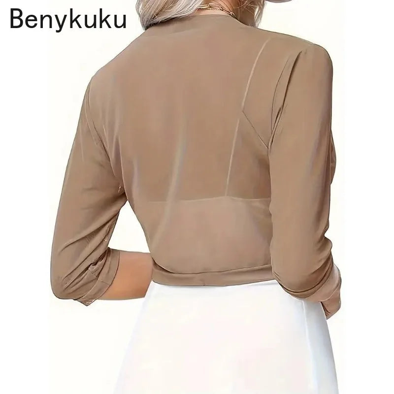 Vintage Mesh Bolero Shrug Cropped Jacket