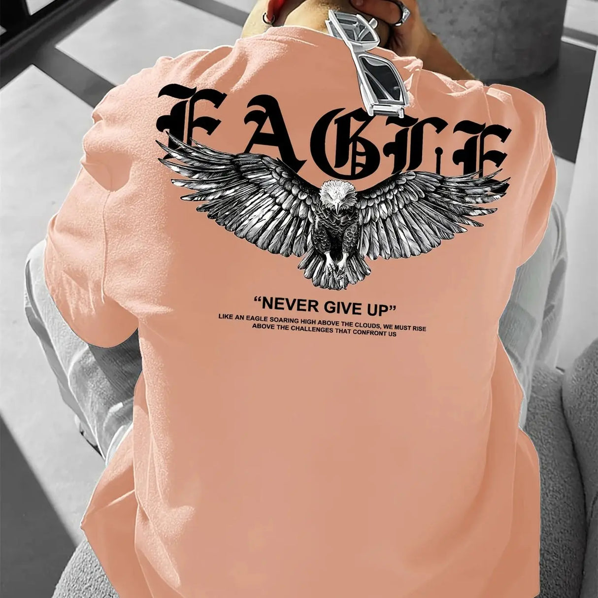 تي شيرت رجالي قطني برسومات جرافيكية