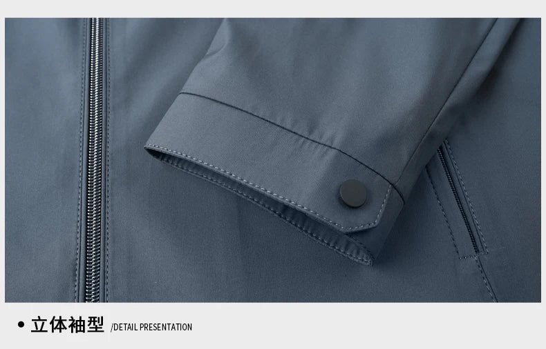 Men Stand Collar Zipper Jacket