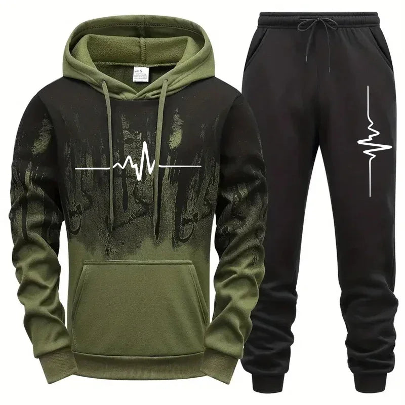 Men's Casual Jogging Tracksuit Set